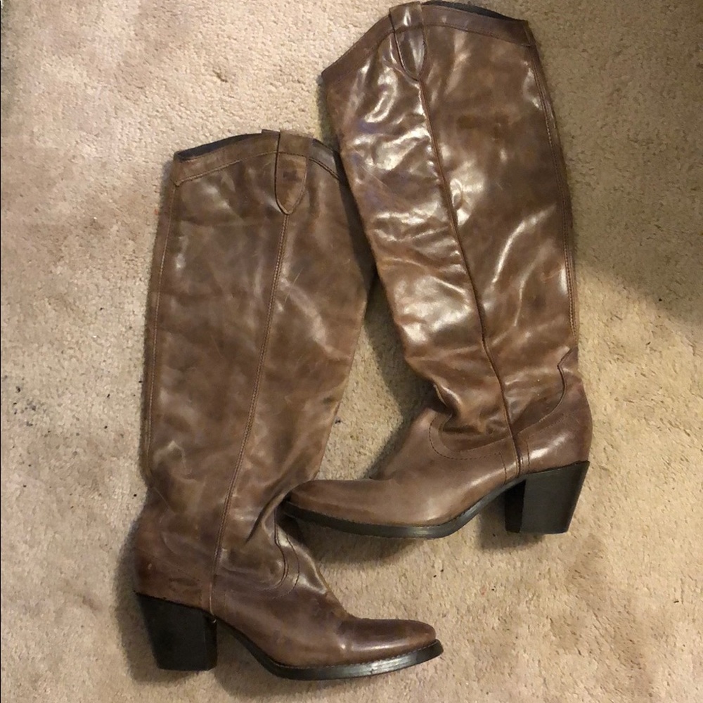 Steve Madden knee high western style boots